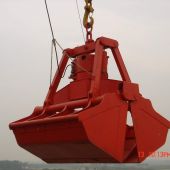 龙辉起重单索双瓣液压起重机抓斗 hydraulic crane grab of single rope and double pe ...