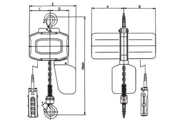 HH-B型单相环链电动葫芦 HH-B type single phase chain electric hoist