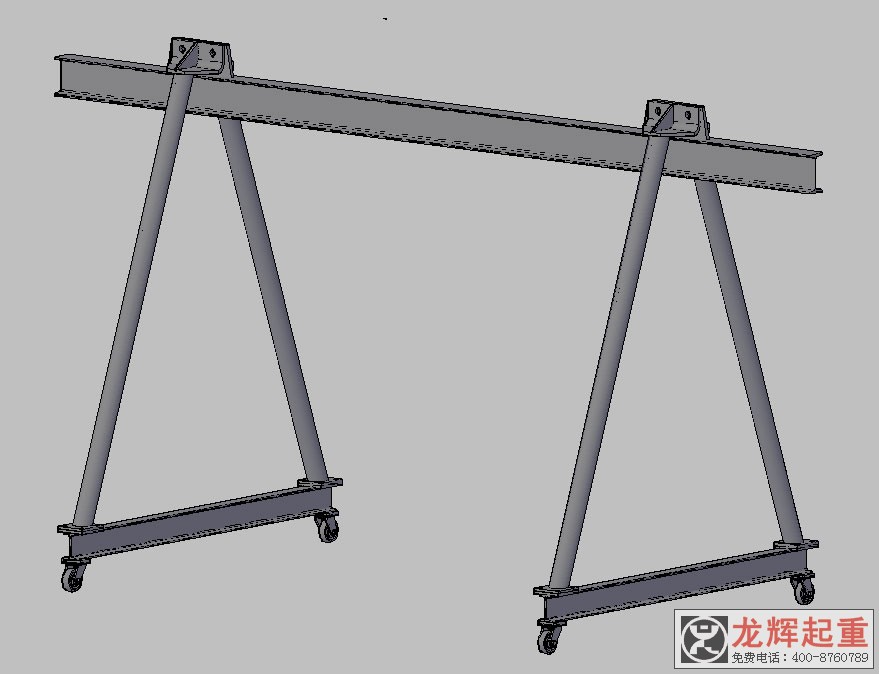 有限元分析简易起重机门架 finite elements analysis of simple crane frame