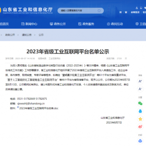 喜讯！龙辉起重成功入选2023年省级工业互联网平台示范工程项目